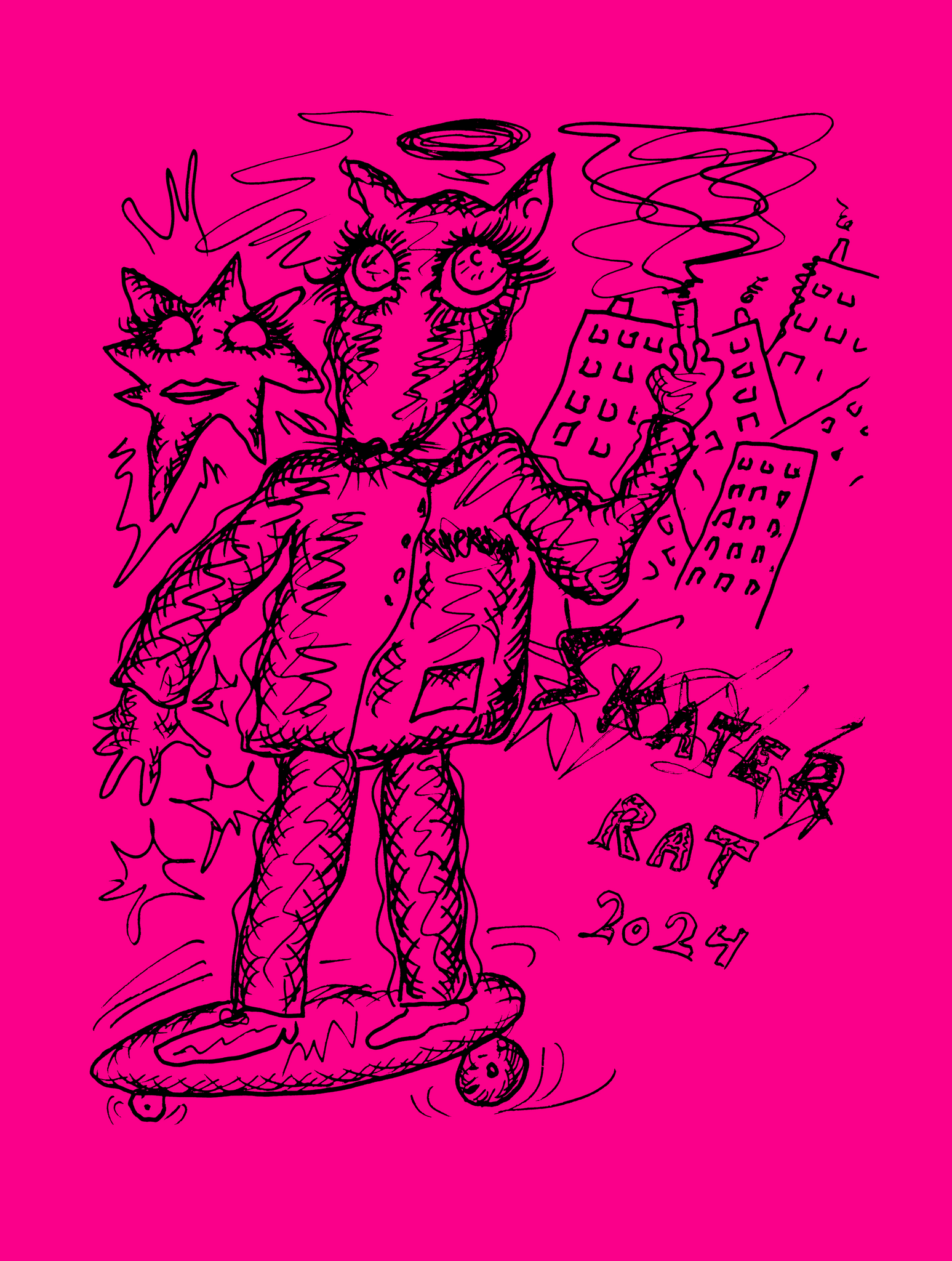 Skater Rat Pink 1